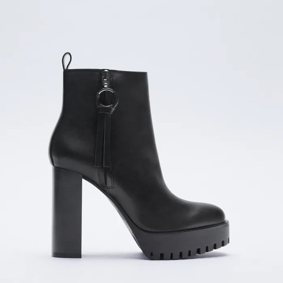 Zara ankle boot with track heel cheap
